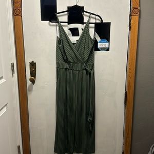 Green and cream jumpsuit